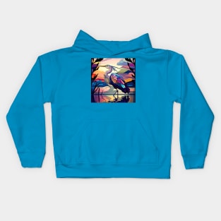 Great Blue Heron Kids Hoodie